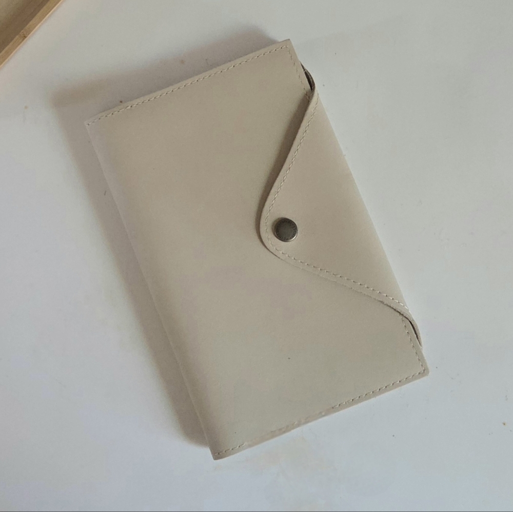 Portland Leather Large Snap Journal in Bone